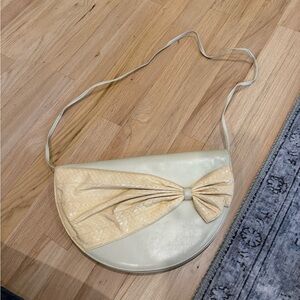 Lisette LTD Elegant Cream and Tan Women's Convertible Clutch c. 1970